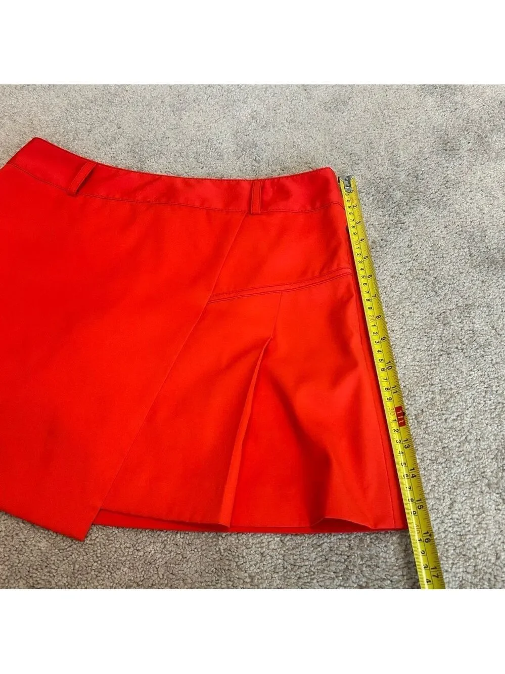 Cutter & Buck Annika Golf pleated mini skort skirt Red orange 6 NWOT